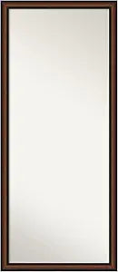 Wall Mirror Full Length Mirror (64.5 x 28.5 in.) Full Body Mirror, Harvard Walnut Floor