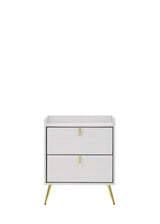 Zeena 2-Drawer Wooden Nightstand in White