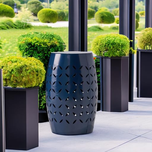 Christopher Knight Home Lilac Outdoor 12" Iron Side Table, Dark Blue - Bircata