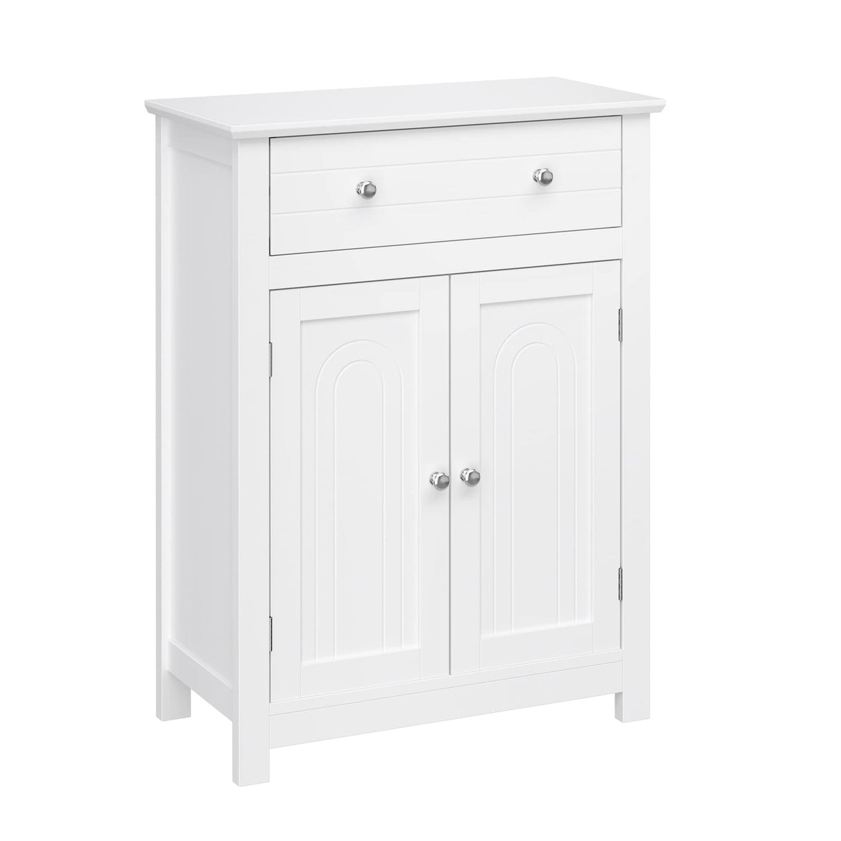 Bathroom Storage Cabinet Free Standing, with Drawer and Adjustable Shelf, Kitchen