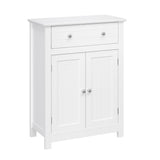 Bathroom Storage Cabinet Free Standing, with Drawer and Adjustable Shelf, Kitchen