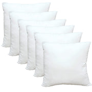 Luxury Throw Pillow Inserts, Pack of 6, 18 x 18 inches Hypoallergenic Ultra Soft White