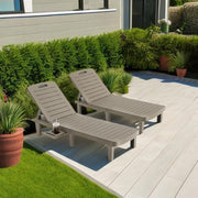 Oversized Outdoor Chaise Lounge Chair, 5-Level Adjustment Backrest