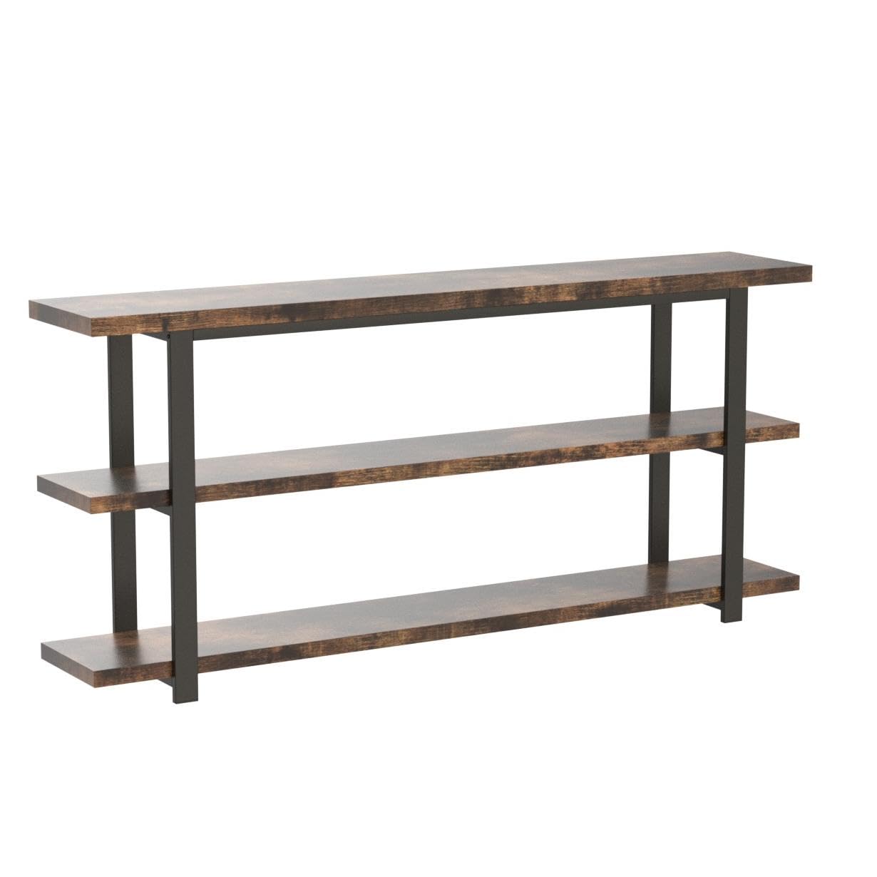 70.8 Inch Extra Long Console Table with 3-Tier Storage Shelves