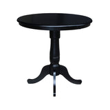 36-Inch Round by 36-Inch High Top Ped Table, Black/Cherry