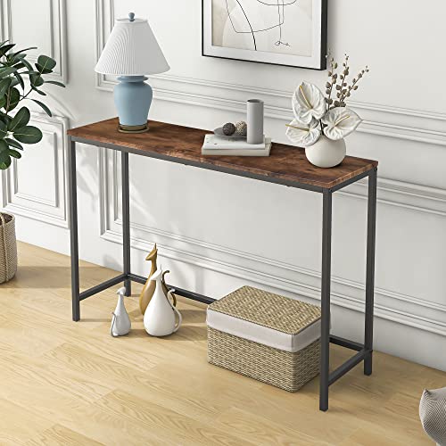 Thin Console Sofa Tables for Entryway,Wood Frame Behind Sofa Couch Table,Narrow Entryway Table,