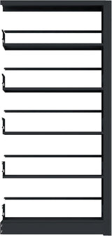 69" Tall Heavy-Duty Bookshelf, 5-Tier Metal Bookshelf with Adjustable Shelves