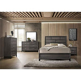 Valdemar Metal and Wood Bedroom Dresser in Weathered Gray