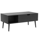 Modern Lift Top Coffee Table Wooden Furniture with Storage Shelf and Hidden Compartment