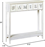 Console Sentiment Accent Table with Family Accent - Family - White