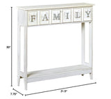 Console Sentiment Accent Table with Family Accent - Family - White