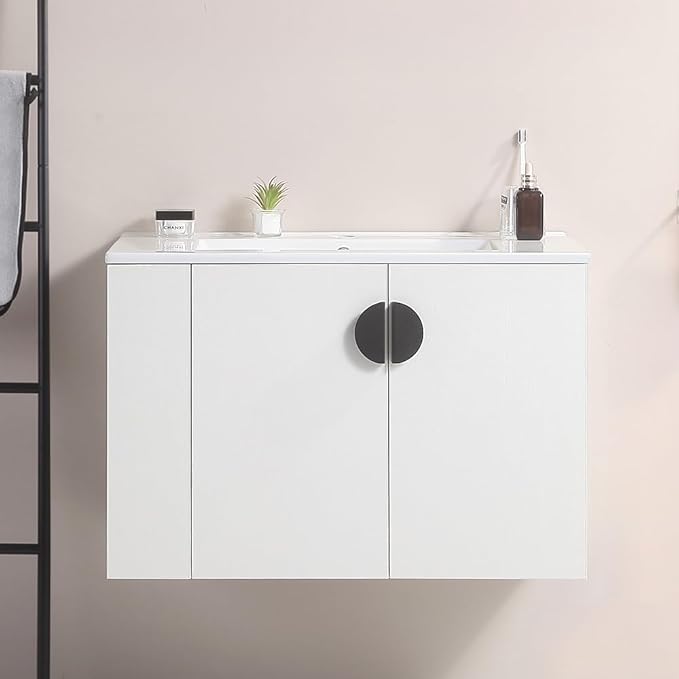 30" Bathroom Vanity with Sink,Wall Mounted Bathroom Vanity Cabinet Set
