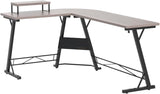 Gaming Desk L Shaped Computer Desk, Corner Desk for Home Office with Monitor Stand 66"