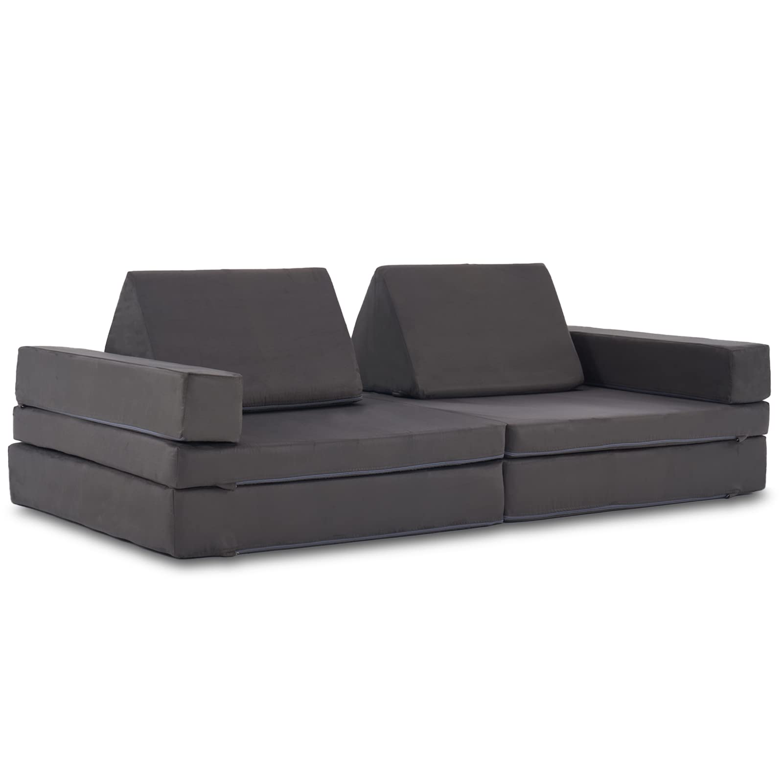 Couch Extended Size 8PCS for Family, Floor Sofa Couch Modular Funiture for Kids Adults,
