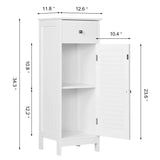 Bathroom Floor Storage Cabinet, Freestanding Side Table Storage Organizer Unit