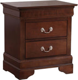 Louis Phillipe 2 Drawer Nightstand in Cherry