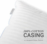 eLuxurySupply 4-Pack Premium Bed Pillows - Medium Density and Medium Loft Ideal for Back and Side Sleepers - 100% Cotton Casing - 20"X28" Standard/Queen Size
