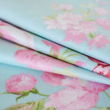 Cotton Bedding Sheet Set, Extra Soft 100% Cotton Sheet Set, Shabby Pink Floral Print Bed