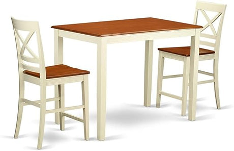 YAQU5-MAH-W 5 Piece Counter Height Dining Set Includes a Rectangle Kitchen Table