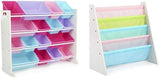 Toy Organizer (16 Bins) and Book Rack Storage Bookshelf (Pastel Collection)