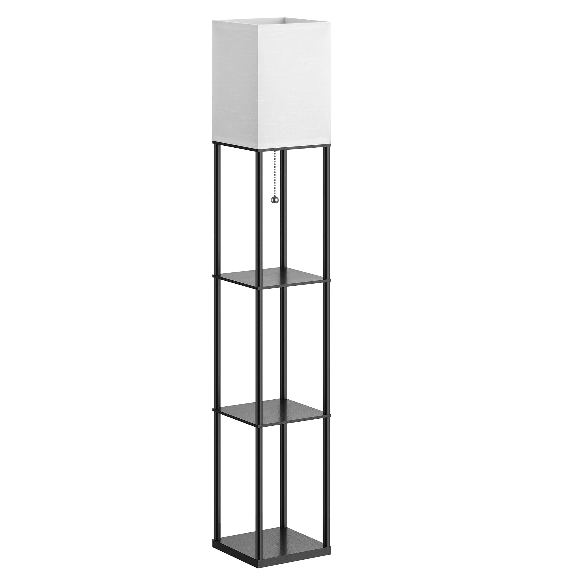 Floor Lamp with Shelves for Living Room, Shelf Floor Lamp with 3 CCT LED Bulb