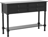 Safavieh Home Collection Haines Black 4-Drawer Bottom Shelf Console Table
