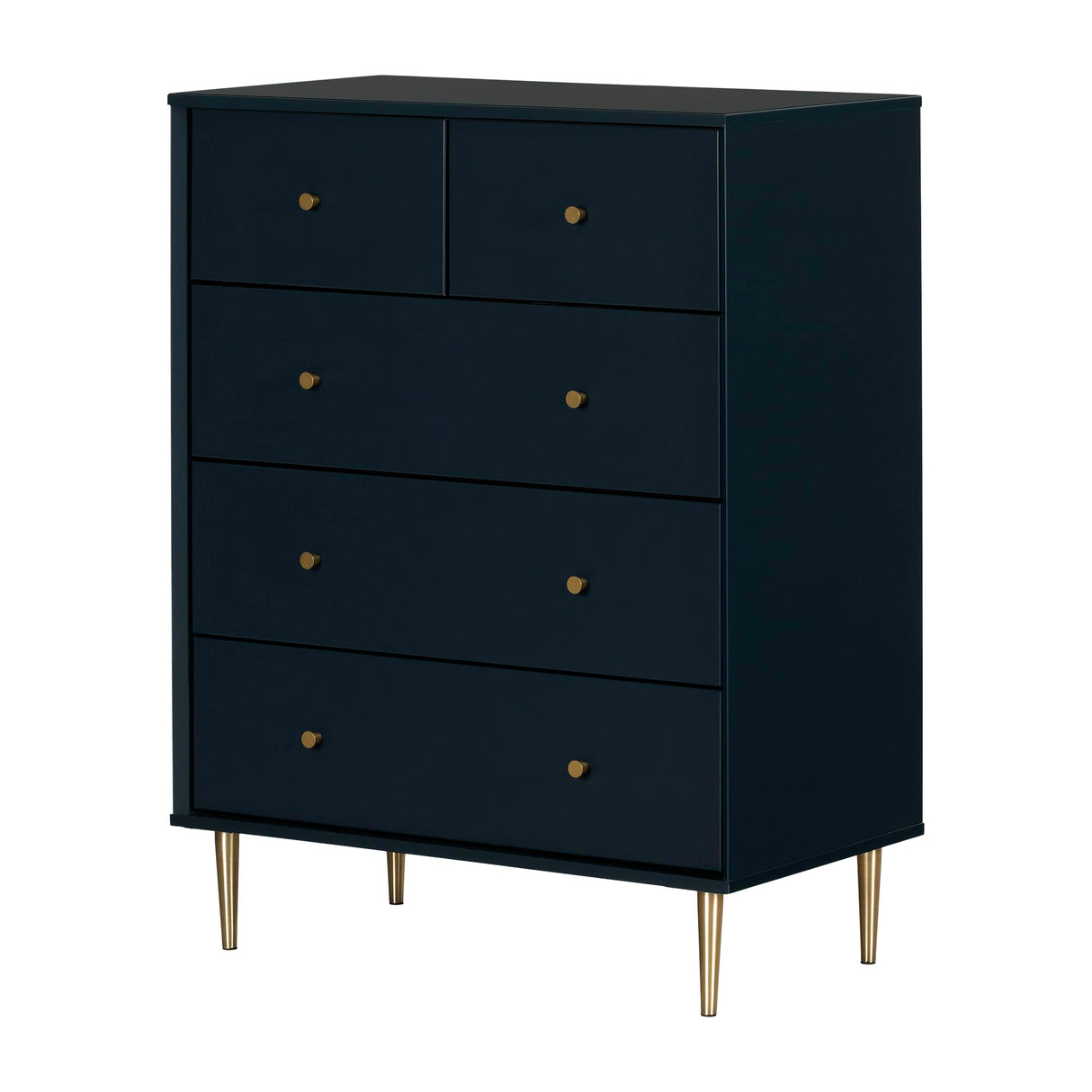 Dylane 5-Drawer Chest, Navy Blue