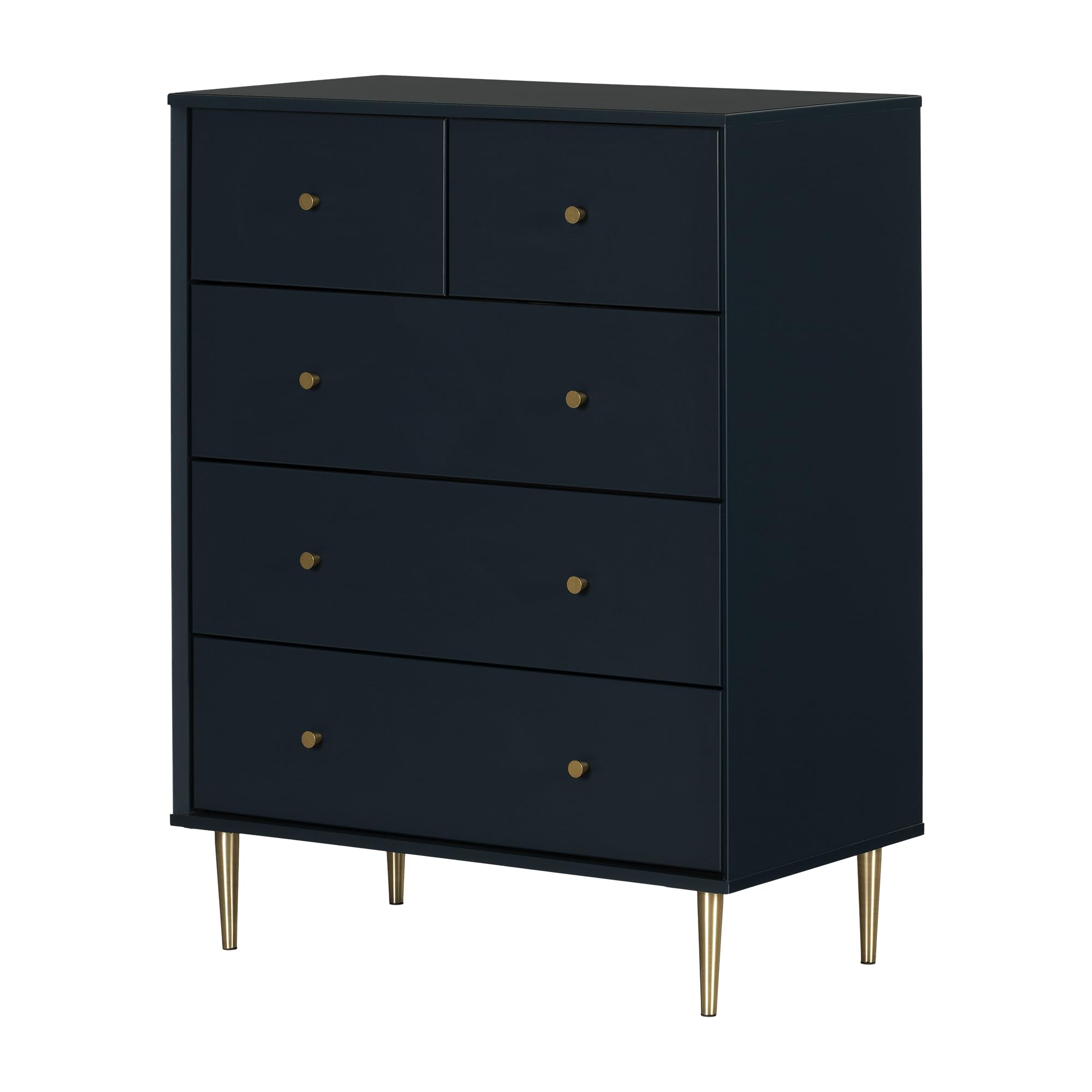 Dylane 5-Drawer Chest, Navy Blue
