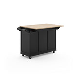 Dolly Madison Kitchen Cart with Wood Top and Drop Leaf Breakfast Bar