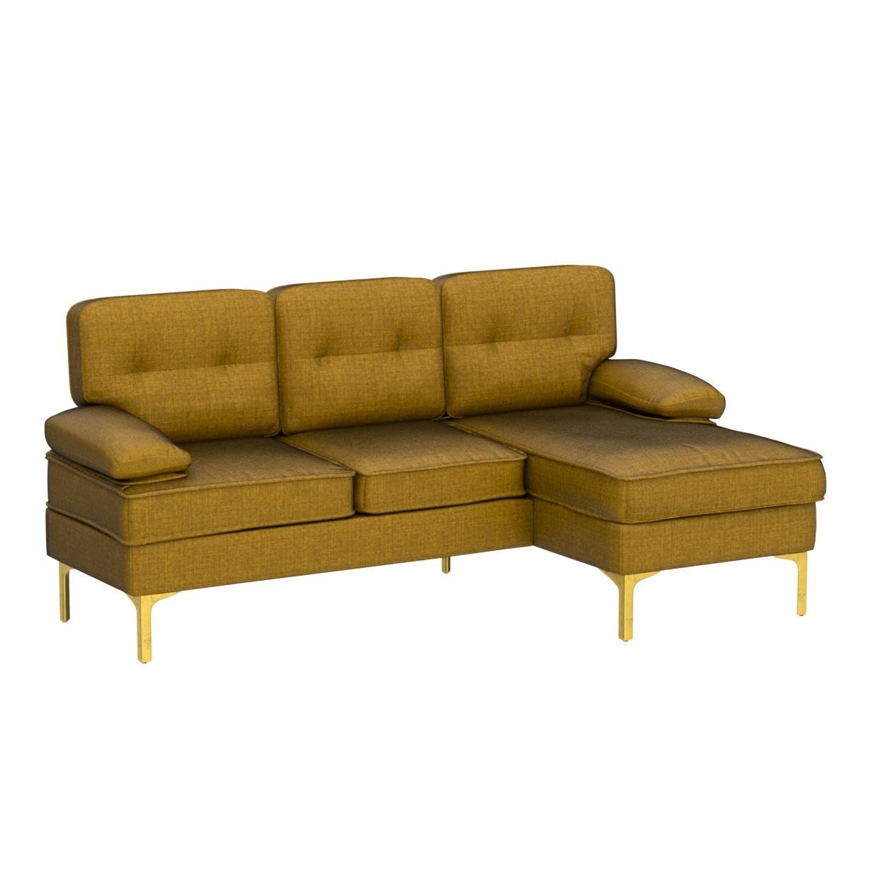 82" Sectional Couch w/Chaise, Chenille Small L Shape Sofa Couch