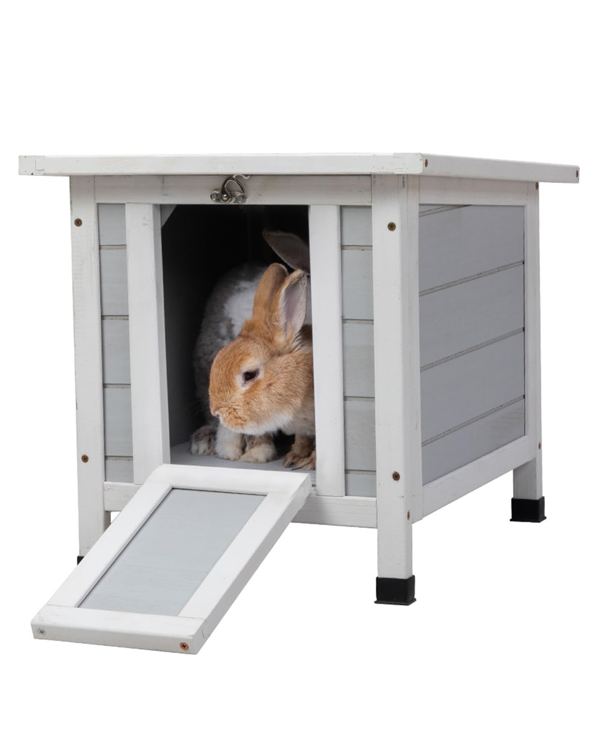 Rabbit Hutch, Outdoor Cat House Waterproof, Wooden Rabbit Cage Indoor