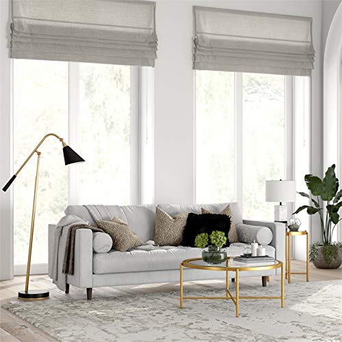 Duxbury 36'' Wide Round Coffee Table in Brass