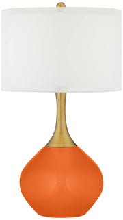 Brass 30 1/2" Modern Invigorate Orange Table Lamp