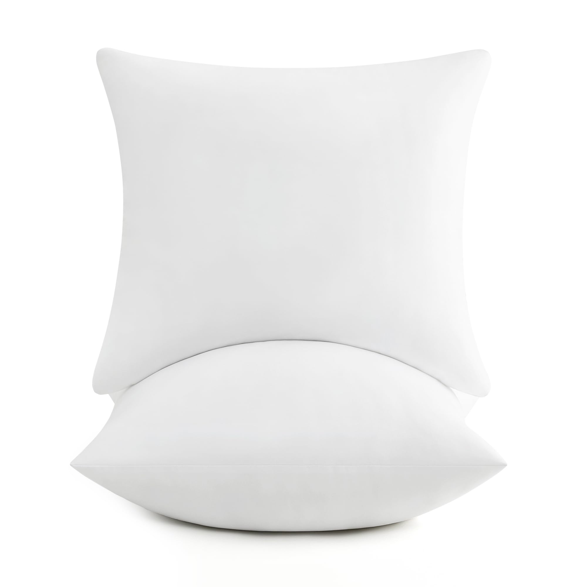 18x18 Pillow Inserts, Fluffy Soft Square Form Sham Stuffer Set of 2, Decorative Throw Pillows