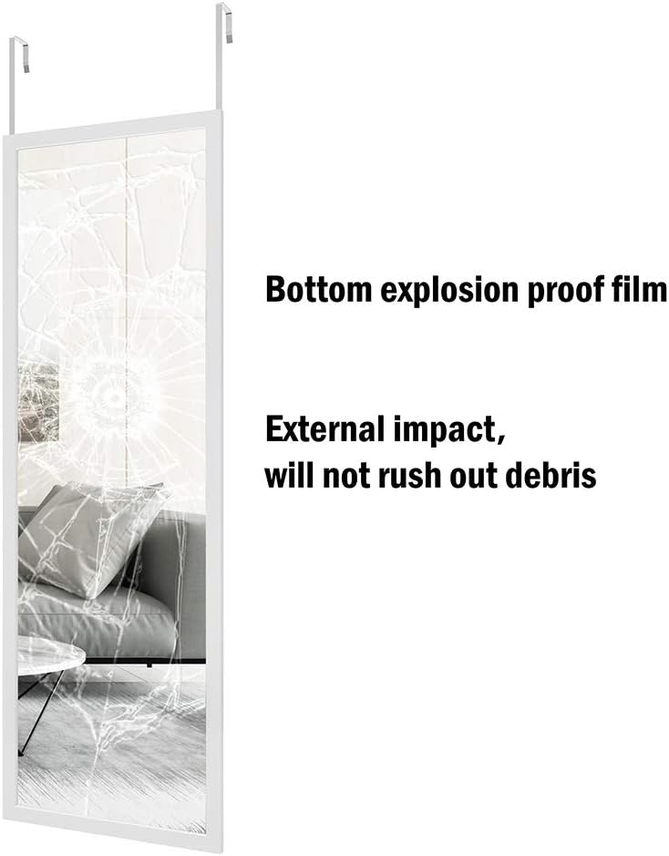 48" x 16" Over The Door Mirror Full Length Mirror Door Mirror Wall Mirror Hanging with