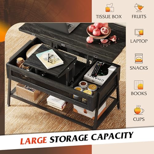 Coffee Table, Lift Top Coffee Table with Hidden Compartment