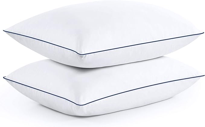 Goose Feathers and Down White Pillows with 100% Soft Cotton Cover, Bed Sleeping Hotel