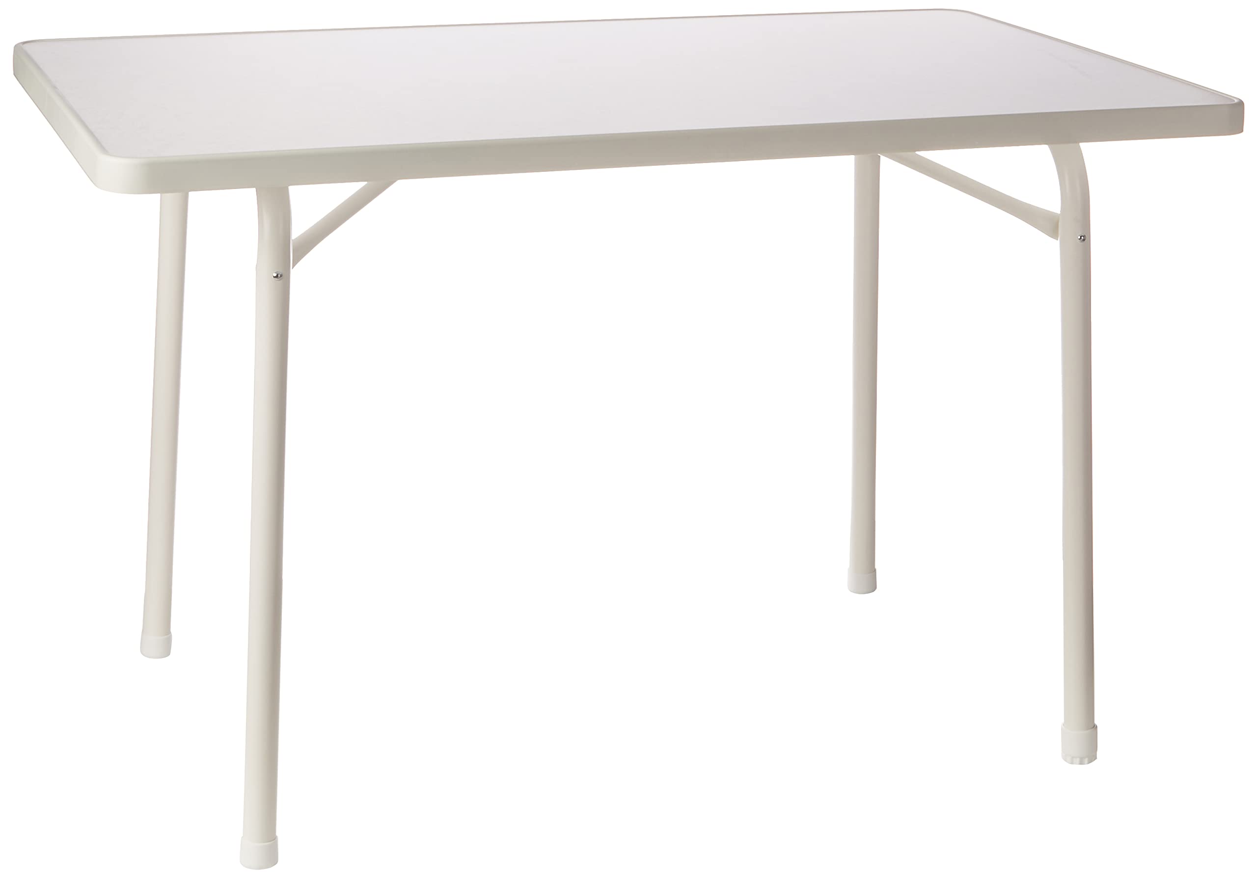120/W Rectangular Steel Garden Table, White, 115 x 70 x 72 cm