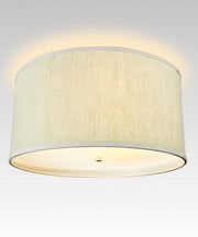 Flush Mount Conversion Kit with 14" Textured Oatmeal Drum Shade
