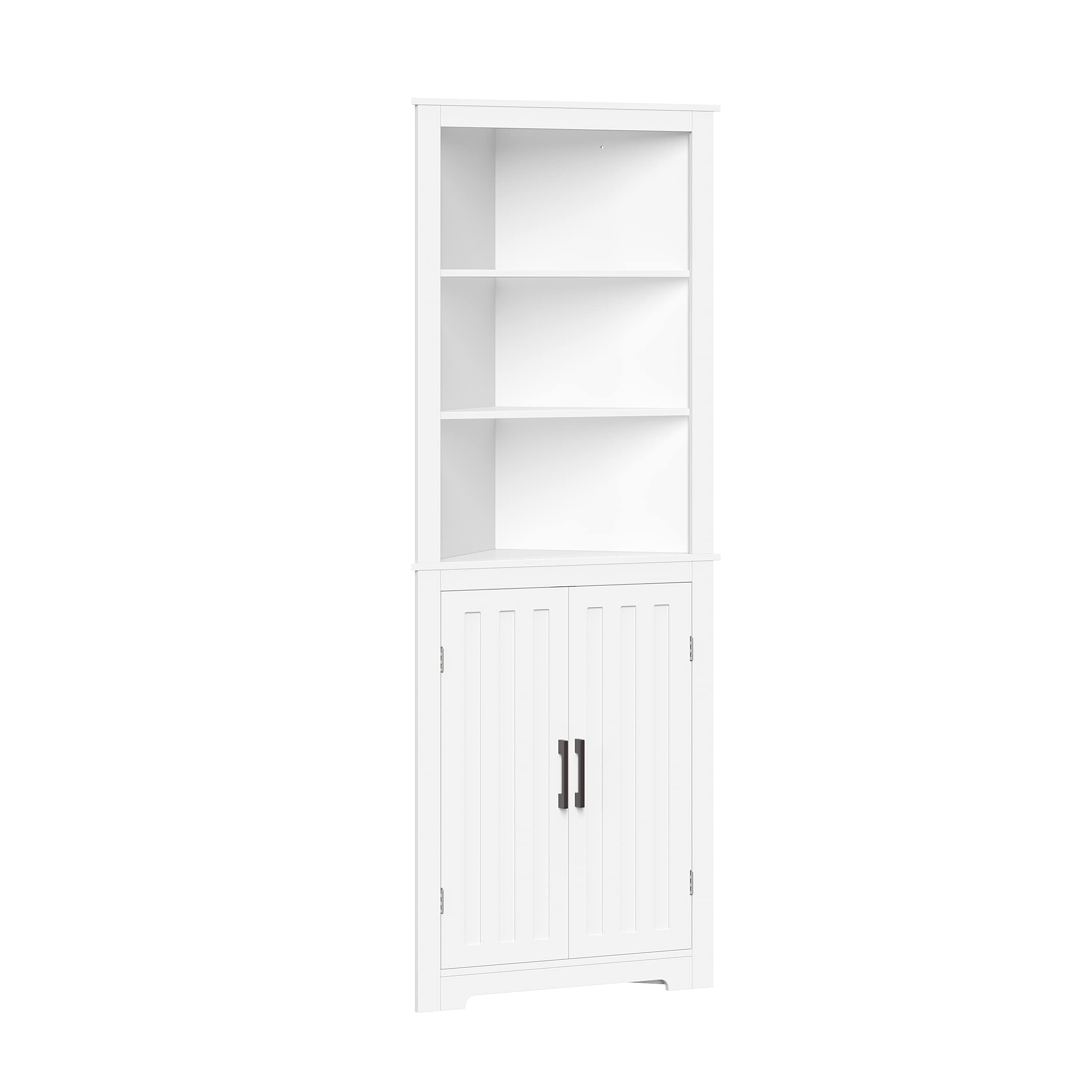 White Monroe Tall Corner Cabinet