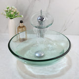 Bathroom Vessel Sink- GLOBAOSALU Round Bathroom Vessel Sink