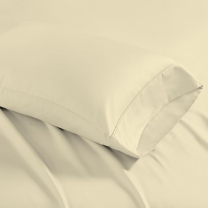 1000 Thread Count 100% Egyptian Cotton Pillow Case Set, Best King Size (20"x40") Pillowcases Sateen Weave