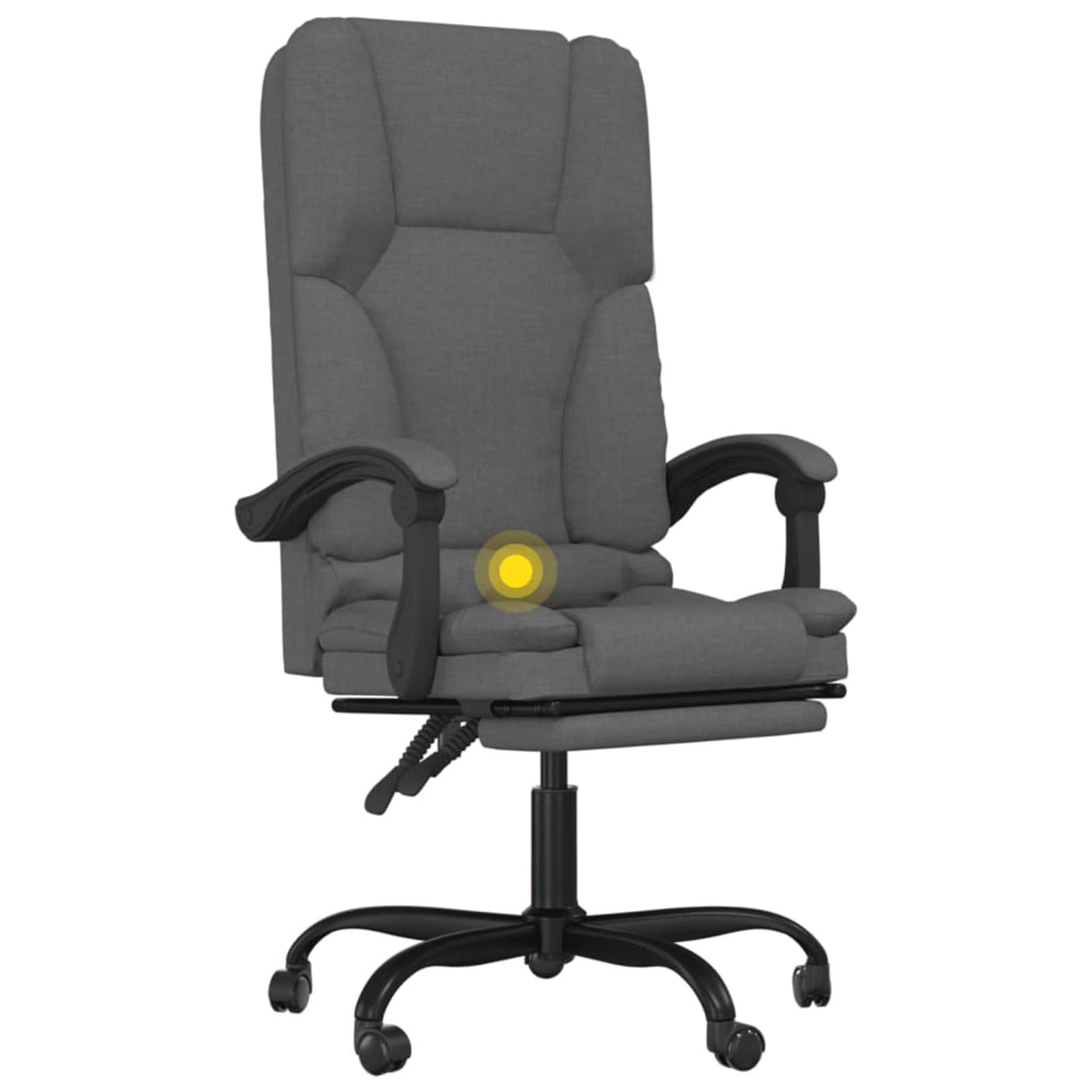 Gecheer Massage Reclining Office Chair Dark Gray Fabric