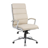 Executive CaressoftPlus Chair with Metal Chrome Finish (B9471-BG), Beige