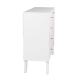 Milo Mid-Century Modern 4-drawer Chest with Door - White