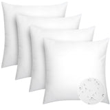 Pack of 4 18x18 Outdoor Pillow Inserts, Water Resistant Throw Pillow Inserts