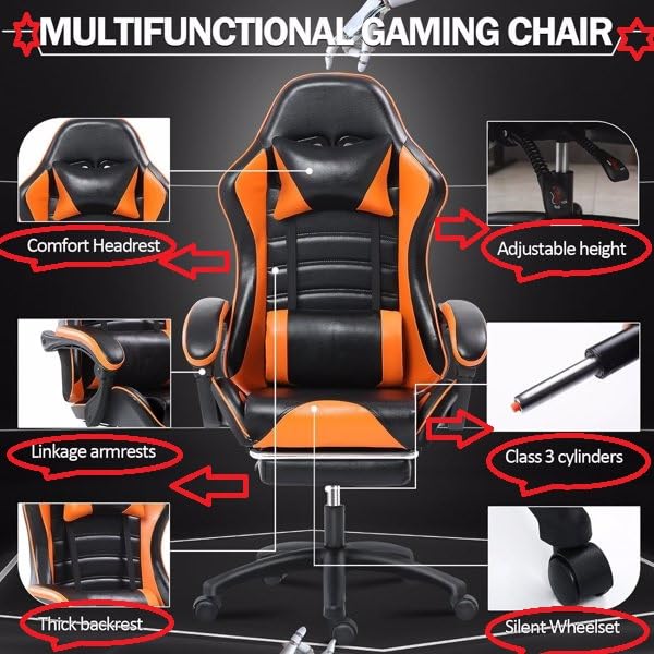 Gaming Chair Computer Gamer Chair,Ergonomic Desk Office PC Chair