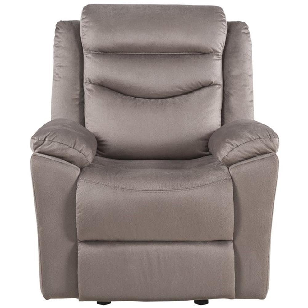 Horizontal Tufted Motion Glider Recliner in Brown