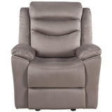 Horizontal Tufted Motion Glider Recliner in Brown