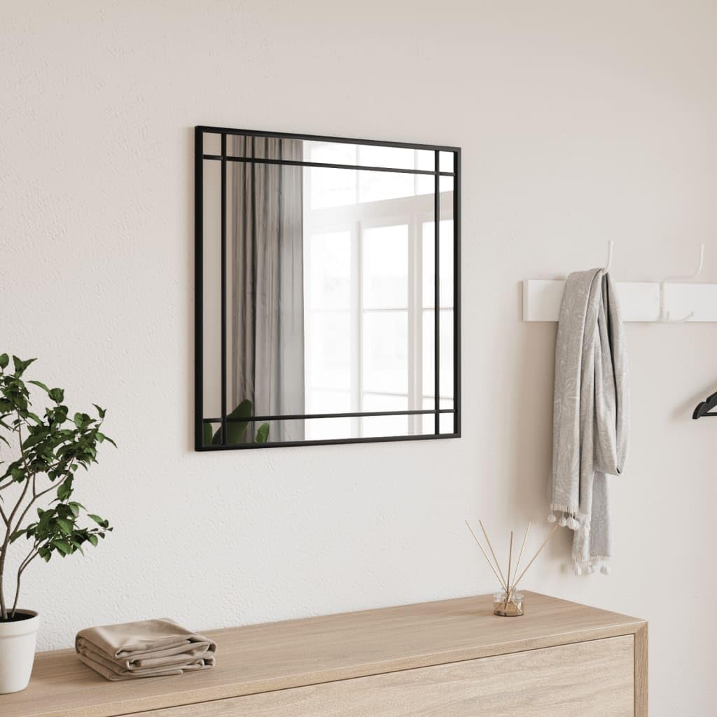 Wall Mirror in Black-  Square Design